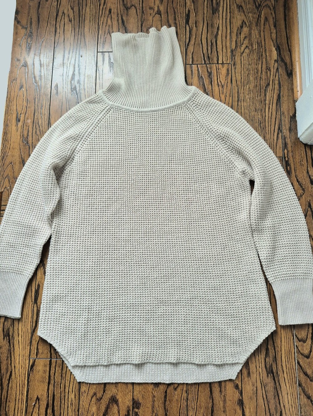 Seven Sisters Knit Sweater L - Large Off White / Cream Turtleneck Sweater
